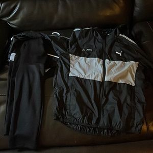 puma AMG motorsport windbreaker with pants combo